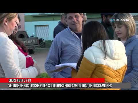 Vecinos de Paso Pache piden soluciones por la velocidad de los camiones