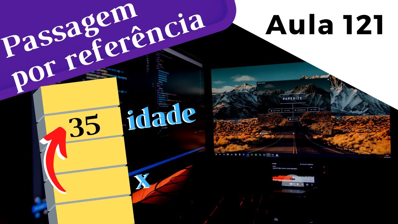 Passagem de parâmetros por VALOR e por REFERÊNCIA em Portugol | Aula 121