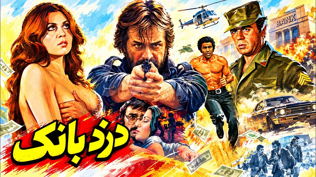 بهروز وثوقی در فیلم زیبای دزد بانک   کامل و رنگی شده