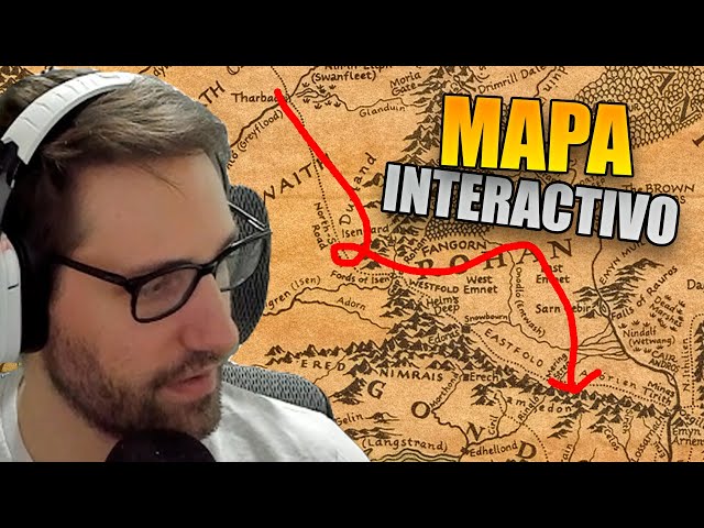 Vídeo relacionado con LOTR - Juego de marcadores con mapa de la Tierra Media y escritura élfica
