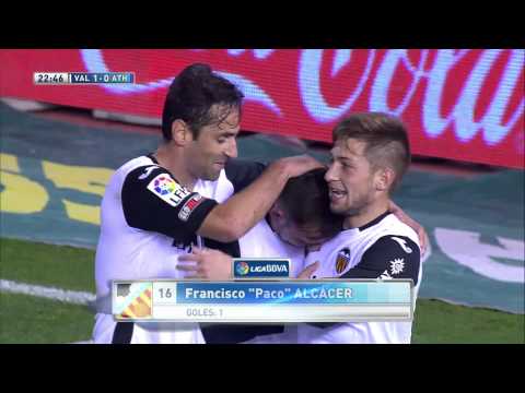 Gol de Alcácer (1-0) en el Valencia CF - Athletic Club - HD