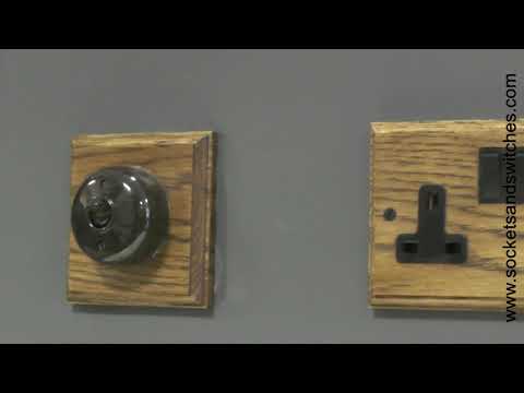 Jacobean Medium Oak | Polished Chrome Intelligent Dimmer | Sockets 