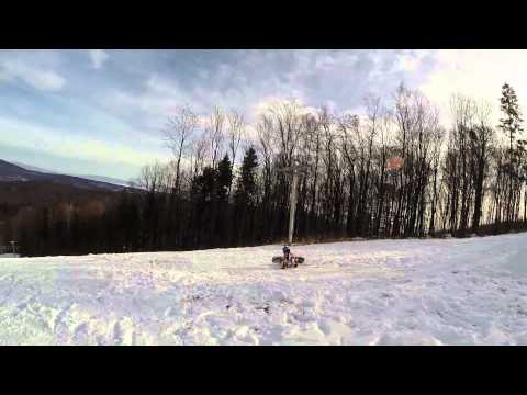 Freeride and jumping with Snowboarding Girl