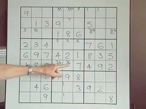 Sudoku. Tutorial #3 3#'s in a line within a block