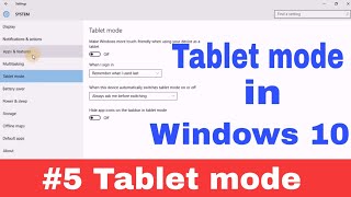 #5 Tablet mode in Windows 10 Computer/Laptops/PC in Hindi