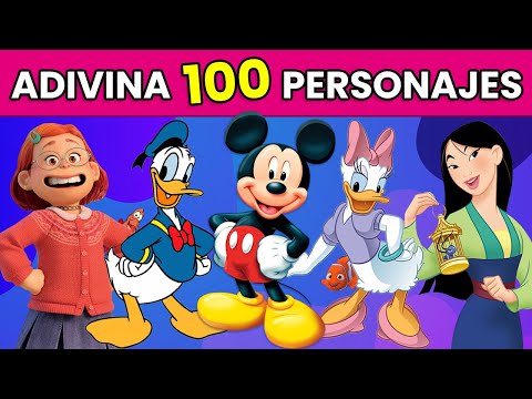 Adivina 100 Personajes de DISNEY 🏰😀 | Adivina los Personajes ✅