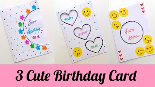 3 Cutest 🥳😘 HAPPY BIRTHDAY CARD for Bestfriend ❌ NO GLUE Birthday card idea • Handmade Birthday Card