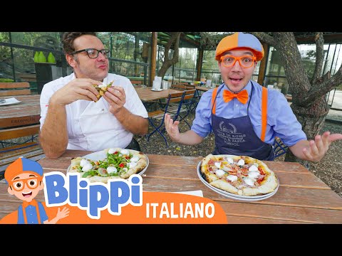 Blippi cucina la pizza! | Blippi in Italiano | Video educativi per bambini
