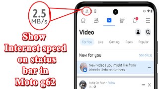 How to show internet speed on status bar in moto g73
