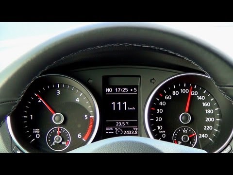 VW Golf 6 - 2,0 TDI - 0-150 Km/h Acceleration 1st Gear Topspeed + 2nd + 3rd - Over Red Line Mark