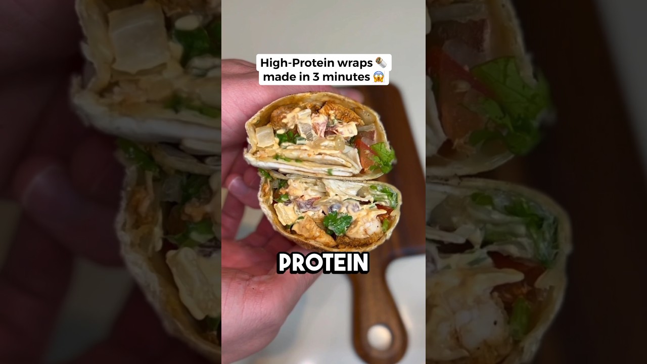 High-protein wraps made in 3 minutes 🤷‍♂️
