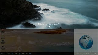 How to shutdown computer by sliding down on the screen in windows 10