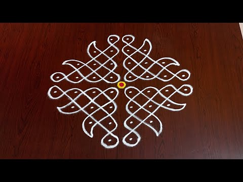 8×2dots melikala muggulu|easy rangoli|daily chukkala muggulu||sikku,kambhi,neli kolams|#Nice Rangoli