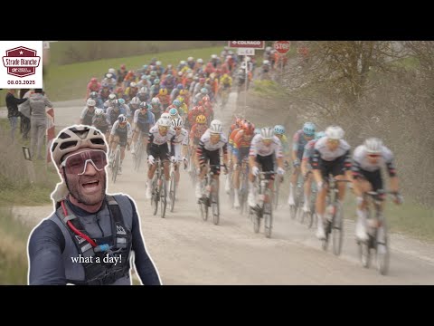 Strade Bianche 2025 - Racing the Gran Fondo and filming the PRO RACE