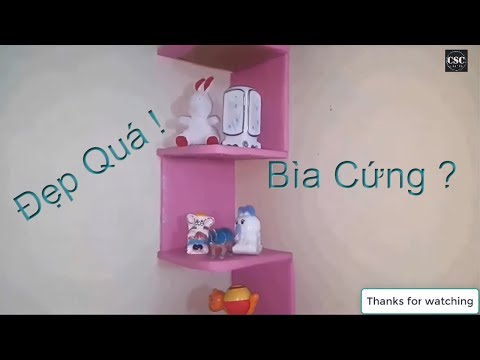 Làm Kệ Trang Trí Bằng Bìa Cứng Bao Đẹp