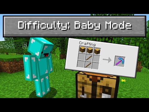 I Played Minecraft on "Baby Mode" Difficulty...