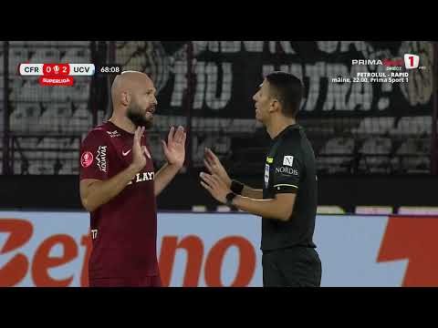 REZUMAT: CFR Cluj - Universitatea Craiova 0-2. Victorie mare pentru olteni, cu om în plus
