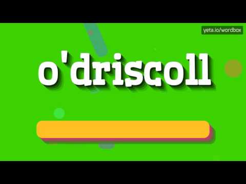 O'DRISCOLL - HOW TO PRONOUNCE IT!?