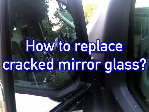 How to replace CRACKED side mirror glass of your car?-...