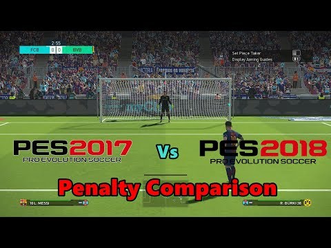 Pes 2018 vs Pes 2017 Penalty Shootout Comparison PS4 HD 1080p
