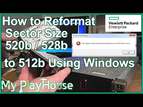 How to Reformat Sector Size 520b or 528b to 512b in Windows - 1139