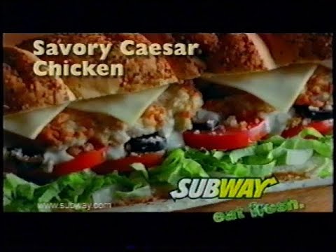 Subway Savory Caesar Chicken Sandwich Commercial (2002)