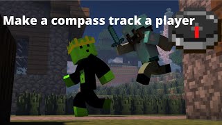 How to make a compass track another player in Minecraft for both Java and Bedrock