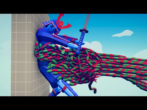 SUPER SPEED SNAKE ARCHE PINNING EVERY UNIT TO THE WALL - TABS Totally Accurate Battle Simulator
