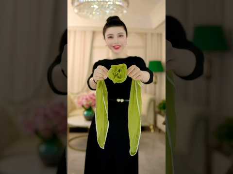 Make a neck flower from a scarf?#shorts#short#stylewaar