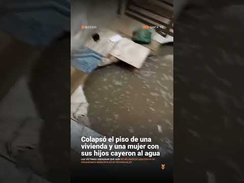 Cedió el piso de una casa y una familia cayó a un pozo en plena tormenta 😱🌧️  Ocurrió en JP López…