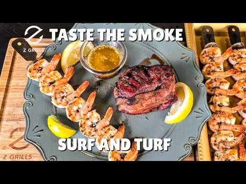 Cherry-Smoked Surf & Turf: Bacon-Wrapped Filet & Butter-Basted Shrimp | Taste the Smoke
