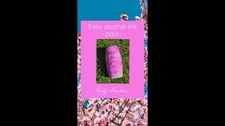 Alcohol ink pour wine tumbler