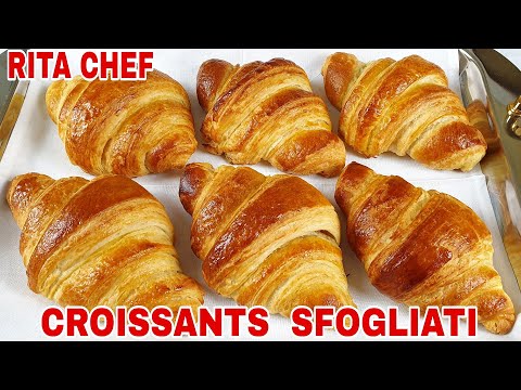 CROISSANTS SFOGLIATI CON SFOGLIATURA FACILE🥐RITA CHEF | Senza planetaria.