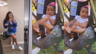 Jania Meshell Annoyed With Her Daughter Kicking Her Feet Everywhere “Put Your Feet Down”🤣🤣🤣😂😂😂