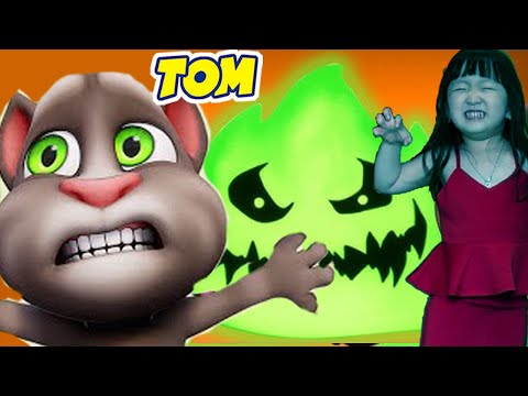 🎃👻 Frightened Friends with My Talking Tom 2 in Real Life and PJ Masks and more Kate stories