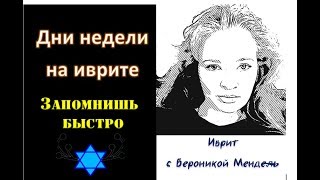 Урок-запоминалка "Дни недели на иврите"