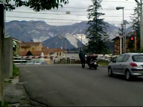 passaggio a livello linea Genova-Roma