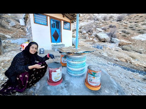 Narges' art show today by making a chair