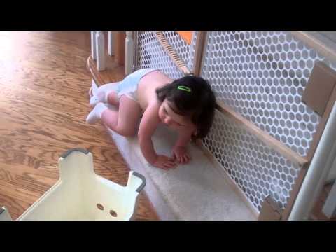 3-28-2011 Starting to walk, with a little oops at end of video