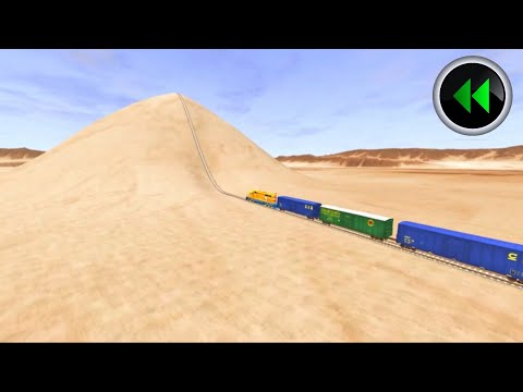 Reverse Trains vs Moutains - BeamNG Drive