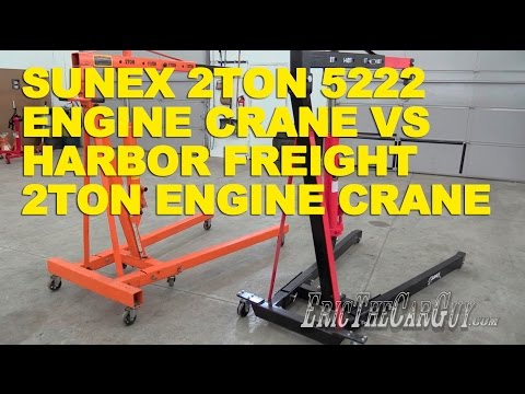 Sunex 2 Ton 5222 Engine Crane vs Harbor Freight 2 Ton Engine Crane -EricTheCarGuy