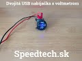 USB nabíjačka 12V / 24V s voltmetrom - 2x USB vodeodolná do panelu / modrý LED displej - Video Youtube