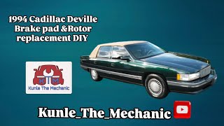 1994 Cadillac Deville Brake pad and Rotor replacement DIY
