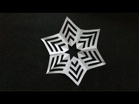 ★ CRAFTS: PAPER SNOWFLAKE ★ Crafts with one sheet, NO GLUE