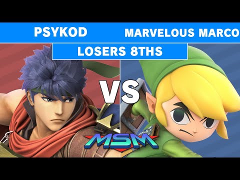 MSM Online 23 - TTO | PsyKoD (Ike) Vs. Marvelous Marco (Toon Link) Losers 8th's - Smash Ultimate
