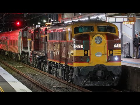 4490, 4501, 4916 & 6029 passing Liverpool - Bathurst Steam Weekend Transfer