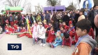 En el frontis de la municipalidad de Las Cabras los más chicos celebraron su día