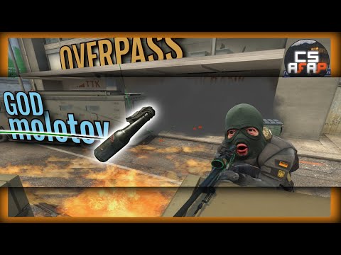 OVERPASS: Default/Dice molotov + bank smoke (no gap) | CS afap