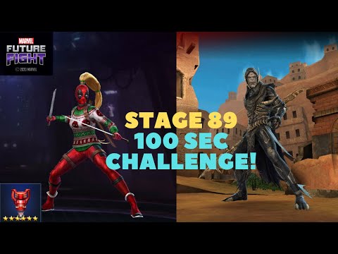 T3 Lady Deadpool (Holiday Party) VS Corvus Glaive Stage 89 in 100 Seconds! - Marvel Future Fight