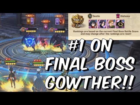 #1 ON FINAL BOSS GOWTHER! - Insane 3.9k Run with Blue Merlin - Seven Deadly Sins: Grand Cross